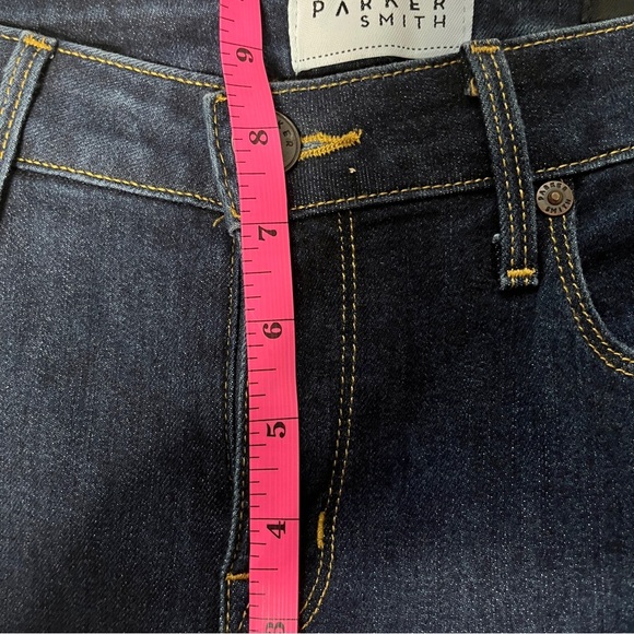 New Parker Smith Mid-Rise Dark Rinse Contrast Stitching Skinny Jeans Sze 0 - Picture 13 of 15